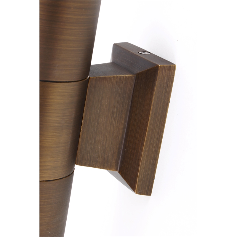 Elitco Lighting Landscape Cast Brass Double Wall Light in Antique Brass