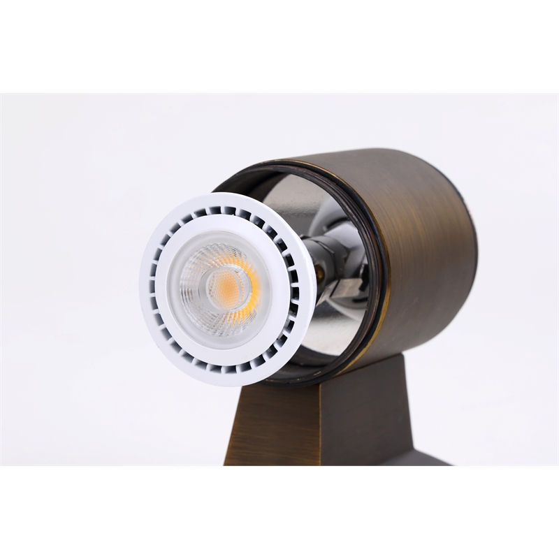 Elitco Lighting Landscape Cast Brass Double Wall Light in Antique Brass