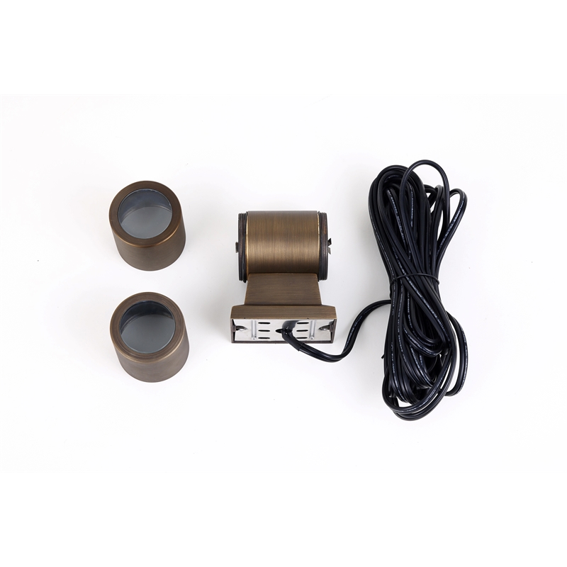 Elitco Lighting Landscape Cast Brass Double Wall Light in Antique Brass