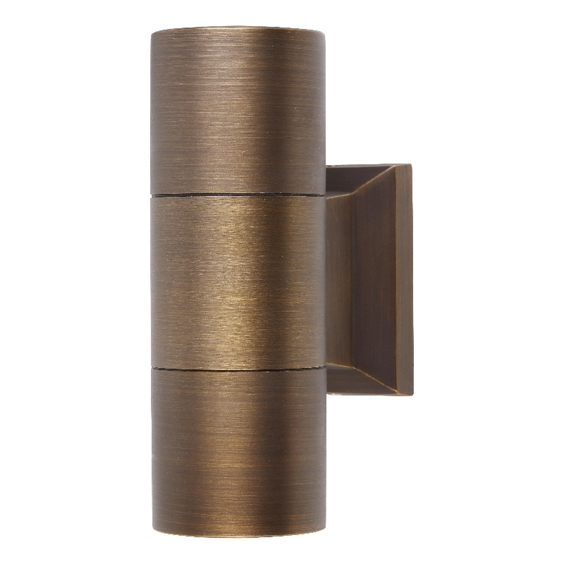 Elitco Lighting Landscape Cast Brass Double Wall Light in Antique Brass