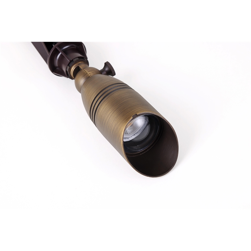 Elitco Lighting Landscape Cast Brass 2X7 Spot Light in Antique Brass