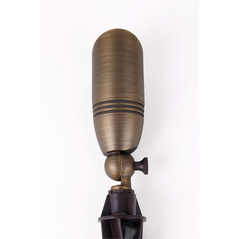 Elitco Lighting Landscape Cast Brass 2X7 Spot Light in Antique Brass