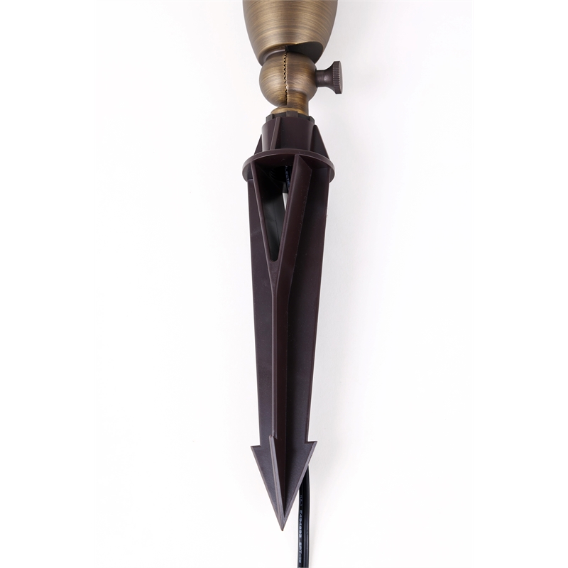 Elitco Lighting Landscape Cast Brass 2X7 Spot Light in Antique Brass