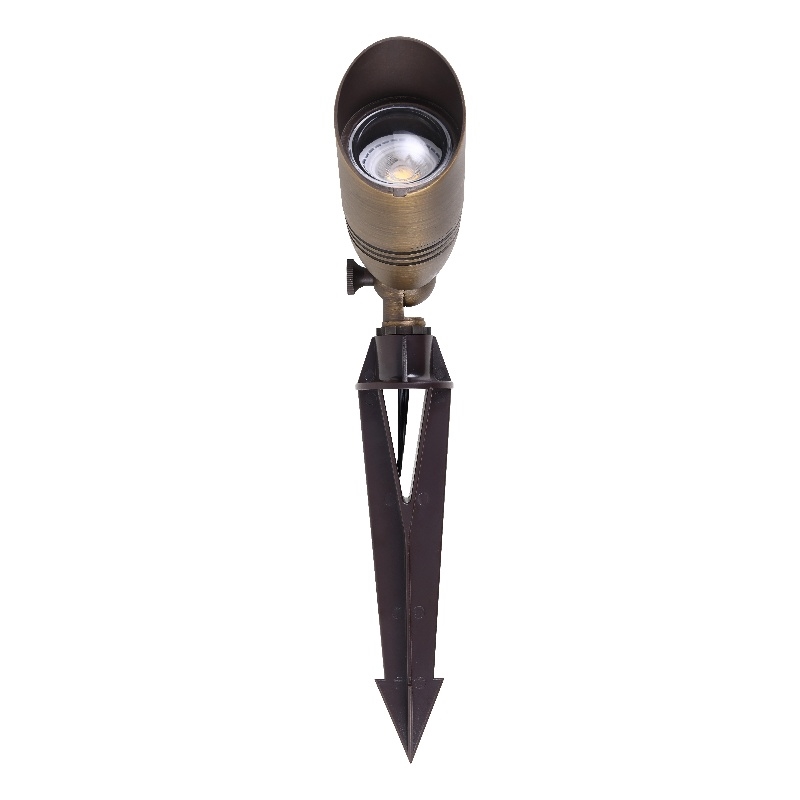 Elitco Lighting Landscape Cast Brass 2X7 Spot Light in Antique Brass