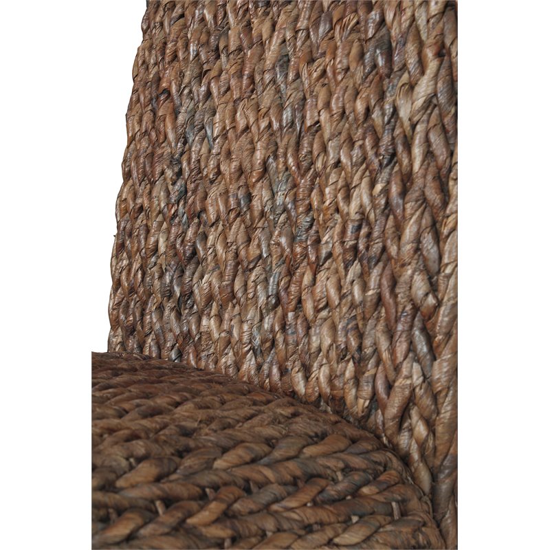 Belmont Home Woven Banana Leaf (Rattan/Wicker) Dining Chair in Honey/Dark Brown