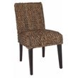 Belmont Home Woven Banana Leaf (Rattan/Wicker) Dining Chair in Honey/Dark Brown