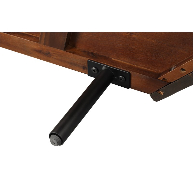 Belmont Home Declan Acacia Wood Corner Media Stand for TVs up to 41