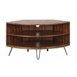 Belmont Home Declan Acacia Wood Corner Media Stand for TVs up to 41