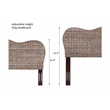 Belmont Home Laguna Coastal Rattan/Wood King Headboard in Gray