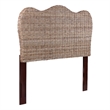 Belmont Home Laguna Coastal Rattan/Wood Queen Headboard in Gray