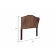 Belmont Home Capistrano Coastal Rattan/Wood Banana Leaf Queen Headboard in Brown