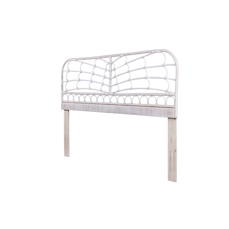 Belmont Home Capistrano Coastal Rattan/Wood King Headboard in Natural