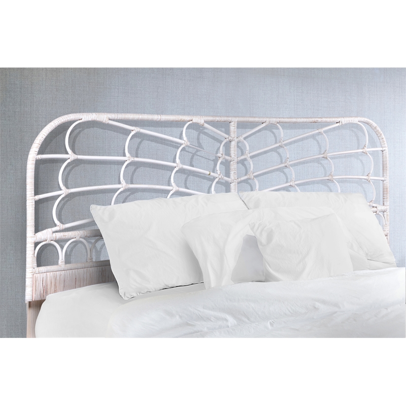 Belmont Home Capistrano Coastal Rattan/Wood King Headboard in Natural