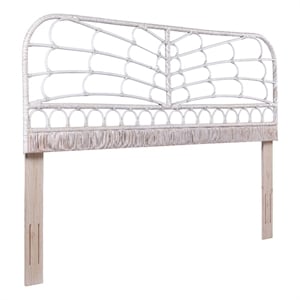 Belmont Home Capistrano Coastal Rattan/Wood King Headboard in Natural