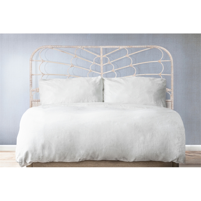 Belmont Home Capistrano Coastal Rattan/Wood Queen Headboard in Natural