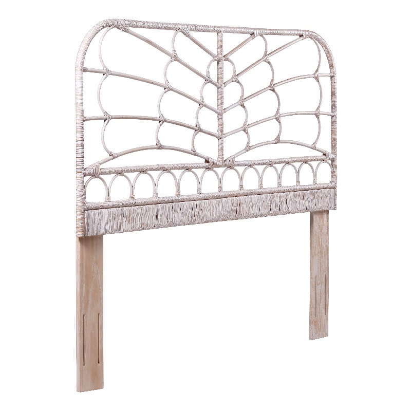 Belmont Home Capistrano Coastal Rattan/Wood Queen Headboard in Natural