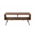 Belmont Home Brighton Solid Acacia Wood Foldable Coffee Table in Brown/Black