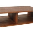 Belmont Home Brighton Solid Acacia Wood Foldable Coffee Table in Brown/Black