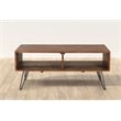 Belmont Home Brighton Solid Acacia Wood Foldable Coffee Table in Brown/Black