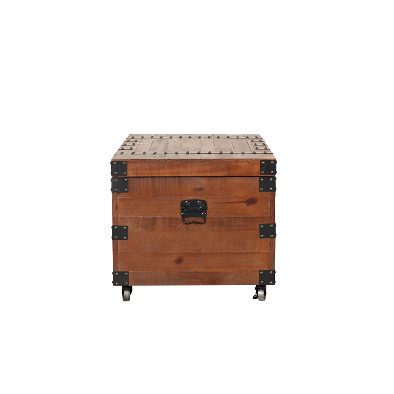 Belmont Home Brighton Natural Reclaimed Wood Trunk Table in Brown/Black