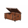 Belmont Home Brighton Natural Reclaimed Wood Trunk Table in Brown/Black