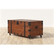 Belmont Home Brighton Natural Reclaimed Wood Trunk Table in Brown/Black