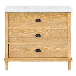 Ferndale 37&quot Stone Top Bathroom Vanity (7511VB37 + 7722VT37)