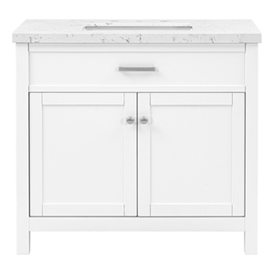 Roseville 37&quot Stone Top Bathroom Vanity (7516VB37 + 7722VT37)