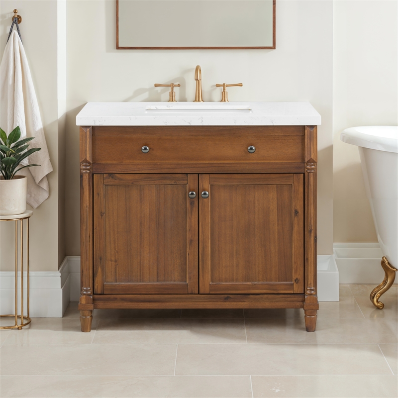 37'' Louisburg Bathroom Vanity with Engineered Stone Top