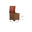Crawford & Burke Woven Banana Leaf Storage Trunk with Lift-Top in Brown