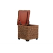 Crawford & Burke Woven Banana Leaf Storage Trunk with Lift-Top in Brown