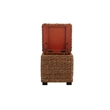 Crawford & Burke Woven Banana Leaf Storage Trunk with Lift-Top in Brown