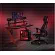 Area51 Battlestation Gaming Desk with Matte Red Legs