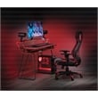 Glitch Red Battlestation Gaming Desk Metal Legs by OSP Home Furnishings