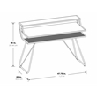 Glitch Red Battlestation Gaming Desk Metal Legs by OSP Home Furnishings