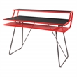 Glitch Red Battlestation Gaming Desk Metal Legs by OSP Home Furnishings