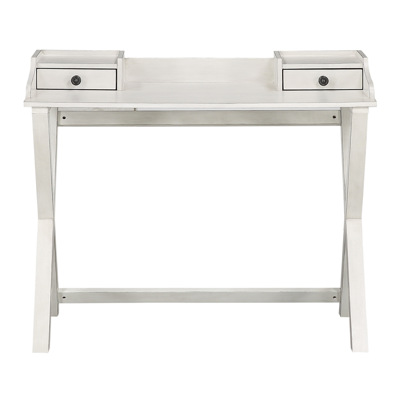 Barton Writing Desk in White Wash finish Engineered Wood