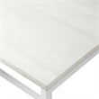 Contempo L-shaped Desk in Campanula White Finish with Metal Steel Frame