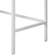 Contempo L-shaped Desk in Campanula White Finish with Metal Steel Frame