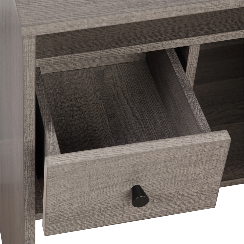 Hagney Lane L-Shape Desk in Farm Oak Gray Finish