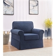 OSP Home Furnishings Ashton Chair with Navy Blue Fabric Slip Cover