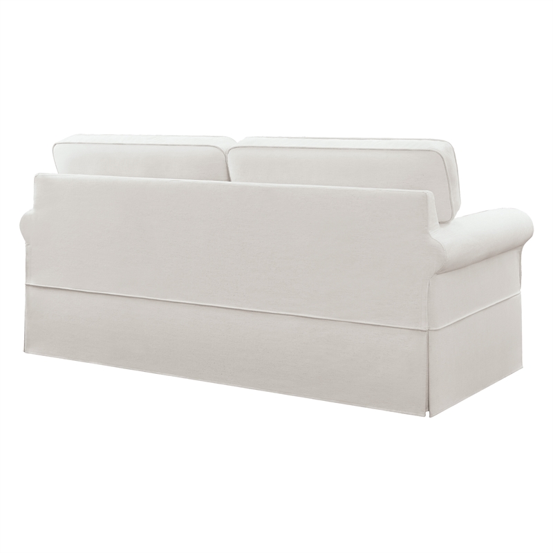 Voorafgaan waarom niet regelmatig OSP Home Furnishings Ashton Slip Cover Sofa in Ivory White Fabric |  BushFurnitureCollection.com