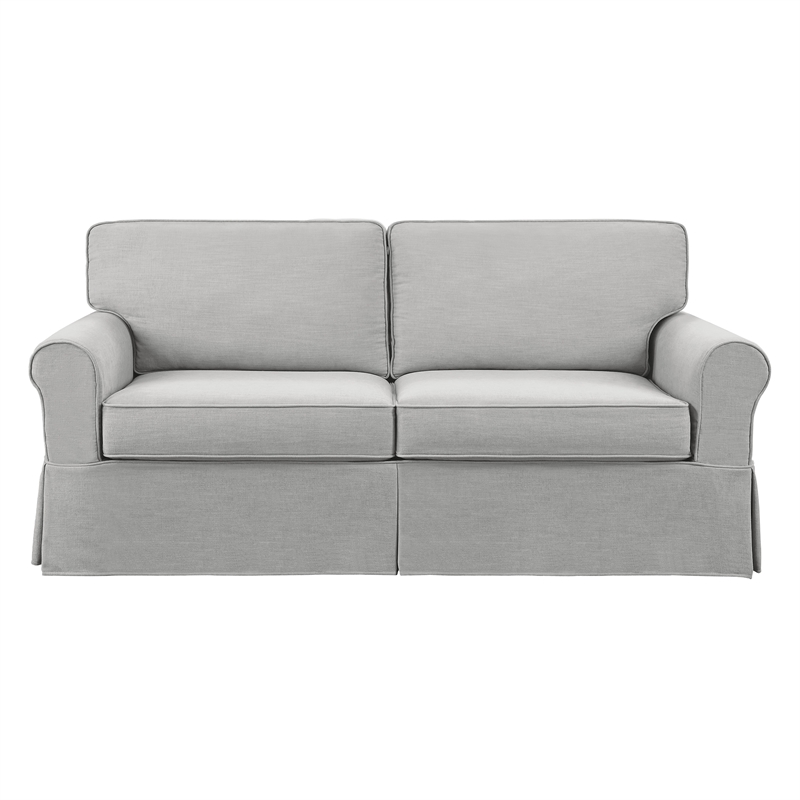 Ashton Slip Cover Sofa in Fog Gray Fabric