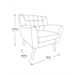 Mill Lane Chair in Cement Gray Fabric with Coffee Legs