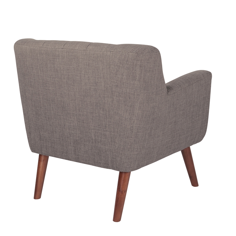 Mill Lane Chair in Cement Gray Fabric with Coffee Legs