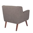Mill Lane Chair in Cement Gray Fabric with Coffee Legs