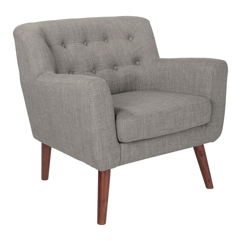 Mill Lane Chair in Cement Gray Fabric with Coffee Legs
