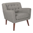 Mill Lane Chair in Cement Gray Fabric with Coffee Legs
