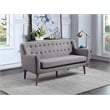 Mill Lane Mid-Century Modern 68 inch Tufted Sofa in Cement Gray Fabric