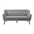 Mill Lane Mid-Century Modern 68 inch Tufted Sofa in Cement Gray Fabric